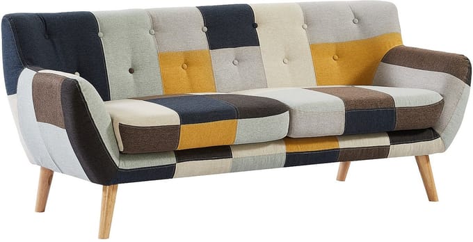 Bankstel in patchworkstof SERTI II L 188 cm x H 81 cm x D 80.5 cm