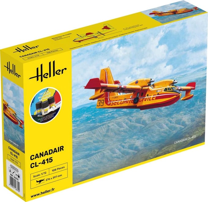 Heller Modelbouwpakket Militaire voertuigen - 56370 Canadair CL-415 Plane - Starter Kit Plastic - 1:72 - Modelbouw