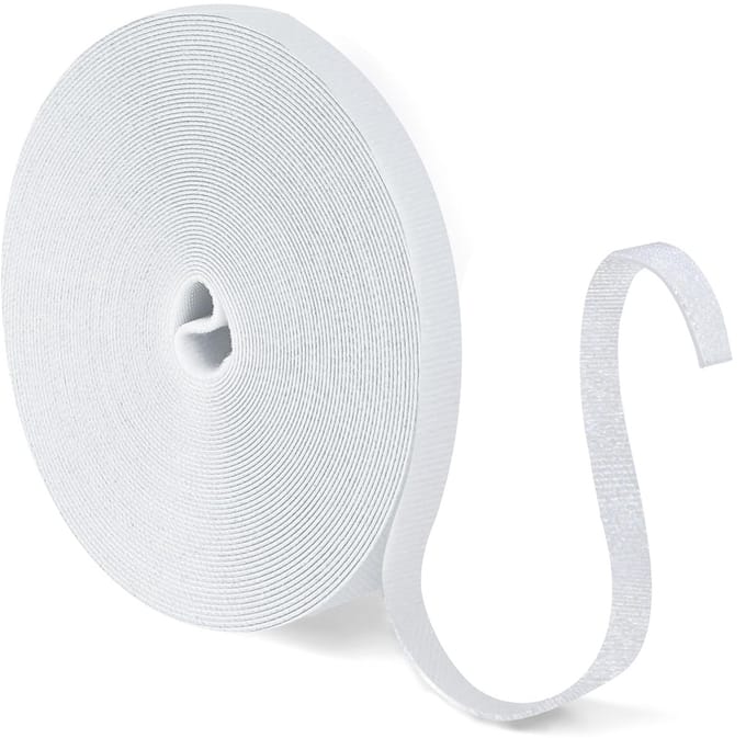 Klittenband kabelbinders 10 m - 10 mm breed - wit - ideaal voor kabelbeheer - SnelShoppen