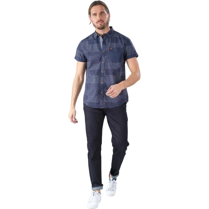 DEELUXE Shirt met korte mouwen en patroon ETHNIC Navy