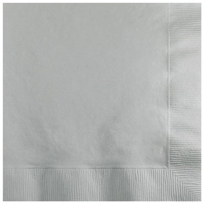 20 kleine servetten in zilvergrijs, 2-laags, 25x25 cm