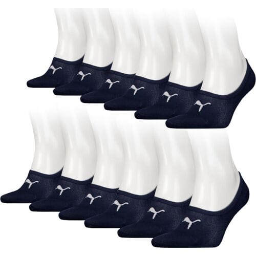 Puma Footies 12 paar - Unisex Invisible Sokken - Navy - Maat 35/38