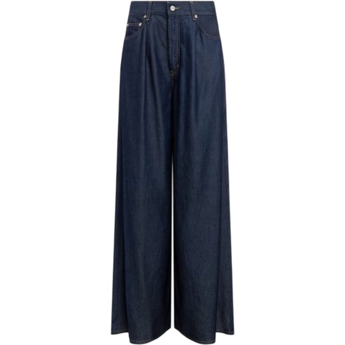 jeans vrouw Dondup - jeans 5 brede beenzakken - blauw