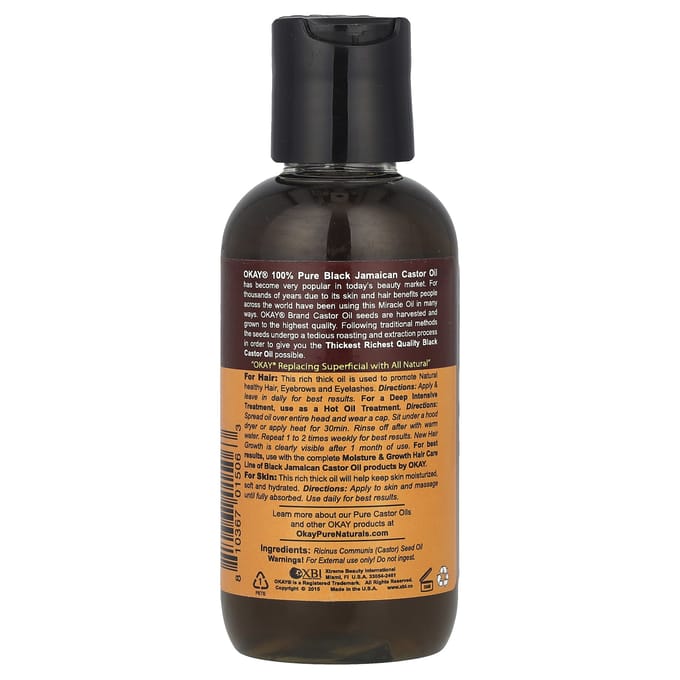 Huile de ricin noire jamaïcaine 100 % pure®, 4 oz (118ml)
