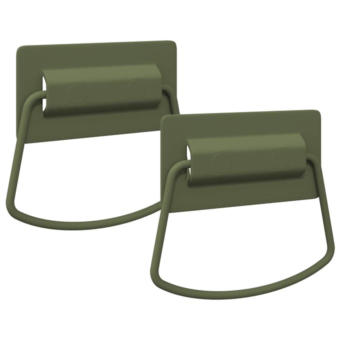 vidaXL - Kast - Handvatten - 2 - st - Olijf - Groen - 85 - x - 45 - mm - Metaal