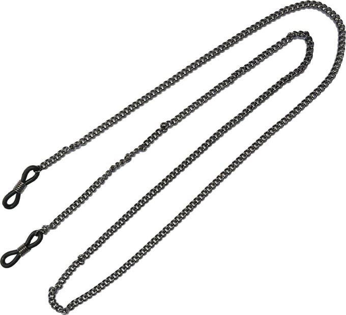 Fako Bijoux® - Brillenkoord - Schakelketting - Antraciet - 3mm - 67cm