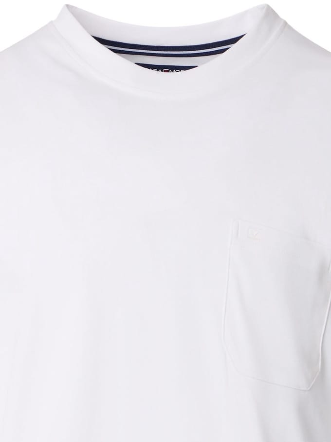 Casa Moda T-shirt Met Borstzak 913699100-000 Wit - M