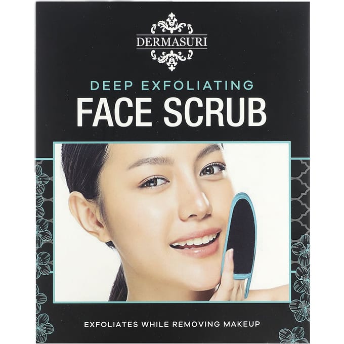 Dermasuri, Diep Exfoliërende Handschoen Gezichtsscrub, 1 Handschoen beige