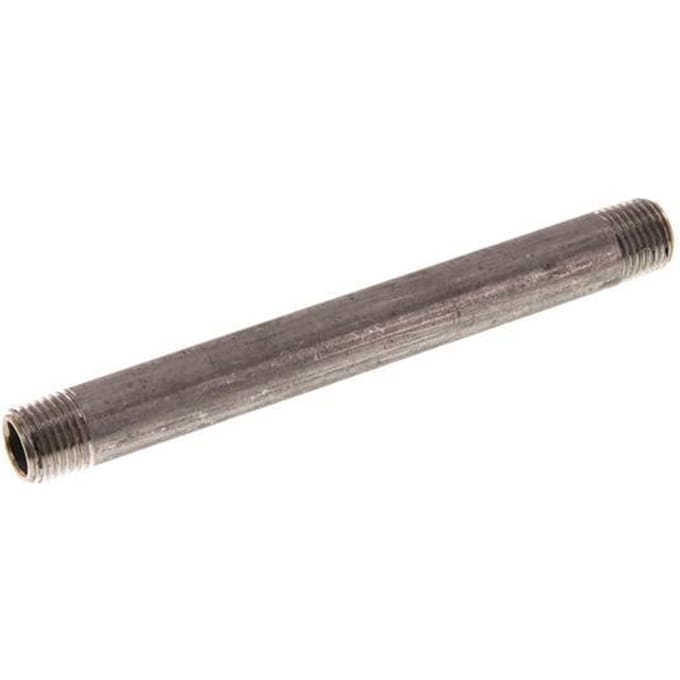 R 1/4'' RVS Dubbele Pijpnippel 20 Bar DIN 2982 - 120mm