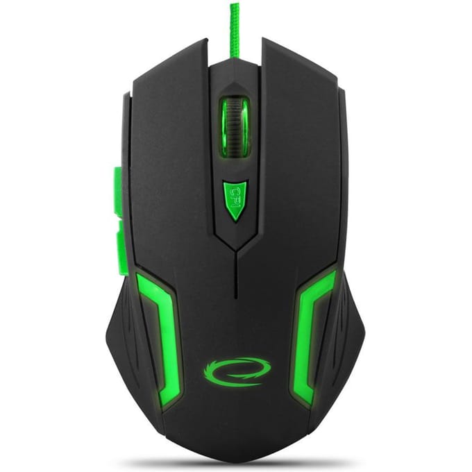 Esperanza MX205 FIGHTER - mouse - USB - green - Muis - Optisch - 6 knoppen - Groen