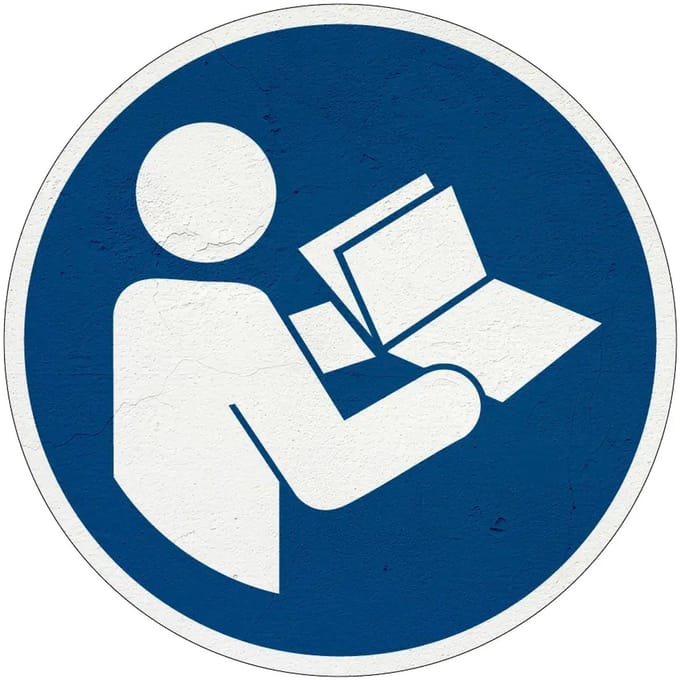 Handleiding lezen gebodsbord - M002 | Sign Again materiaal | 10 cm