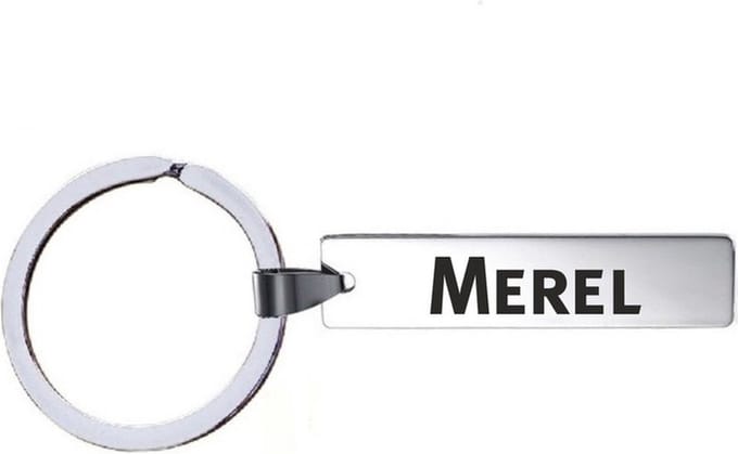 Sleutelhanger Met Naam - Merel - RVS