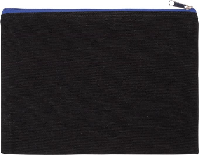 Kimood Tasje van canvaskatoen - groot model KI0722 - Black / Royal Blue - One size