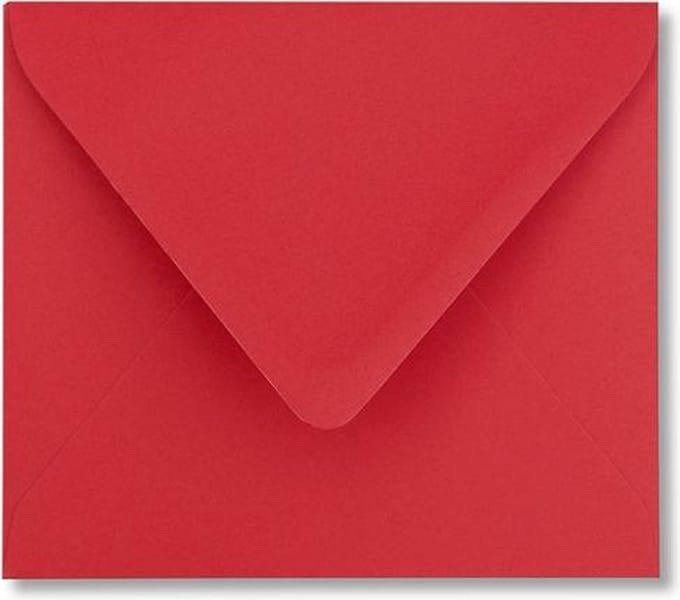 Envelop 12,5 x 14 Pioenrood, 60 stuks