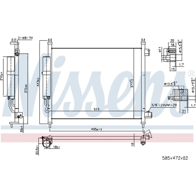 Condensator, airconditioning NISSENS 940600