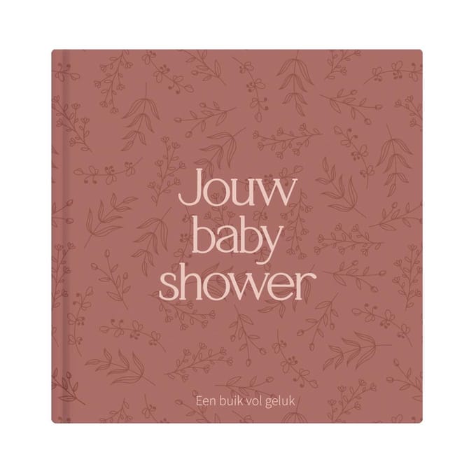 Writemoments Babyshower boek - Gastenboek babyshower - Terra roze