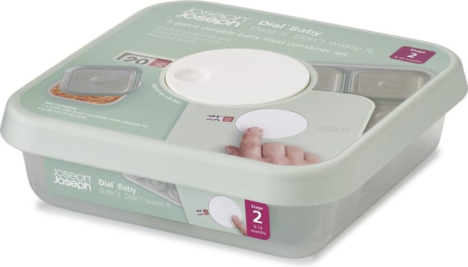 Joseph Joseph Dial Baby Vershouddoos - 9 tot 12 maanden - Datumaanduiding - Set van 5 Stuks - Mint