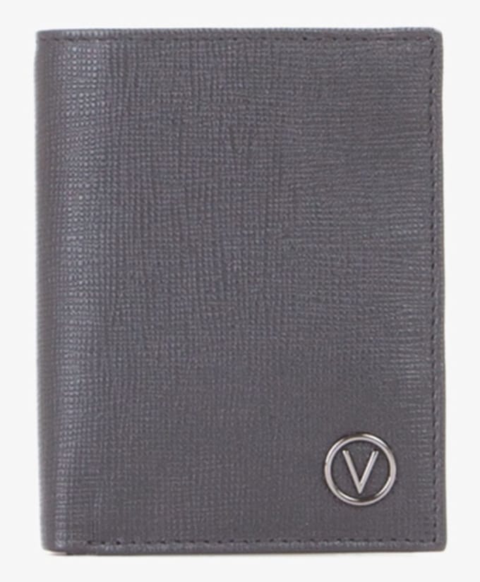 VALENTINO Leren Portemonnee Mandrin Wallet Nero Zwart
