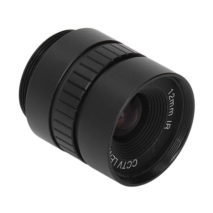 CS Mount Lens Groothoek Prime Lens 3MP Handmatige Iris Lens 12mm Brandpuntsafstand voor Bewakingscamera black