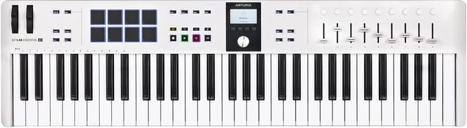 Arturia KeyLab Essential - MIDI Controller - 61 toetsen - MK3 - Wit