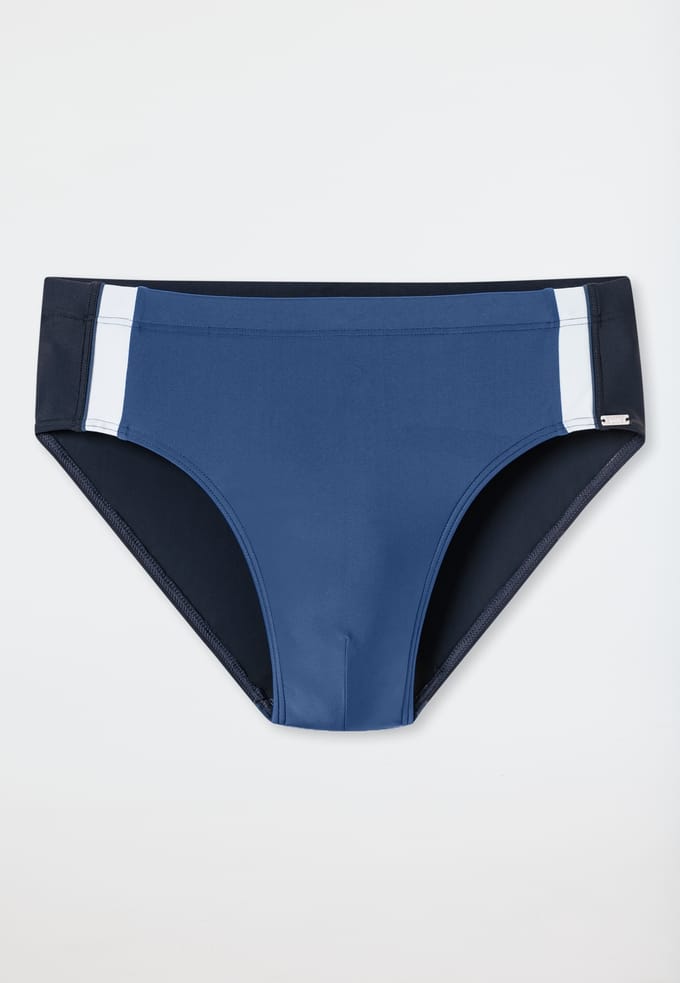 Schiesser Zwembroek Slip Heren - Ocean Swim - blauw