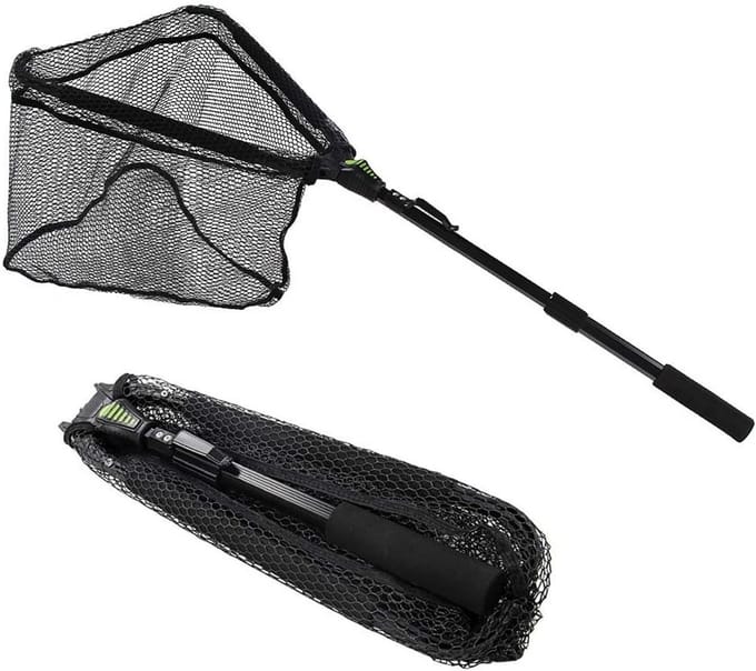 Schepnet met Telescopische Stang en Rubber Gecoat Nylon Net
