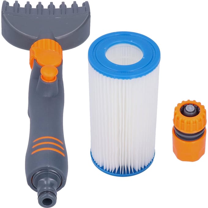 Zwembadwaterfilter Handheld Draagbaar Zwembadaccessoires Filter Reinigingsset white