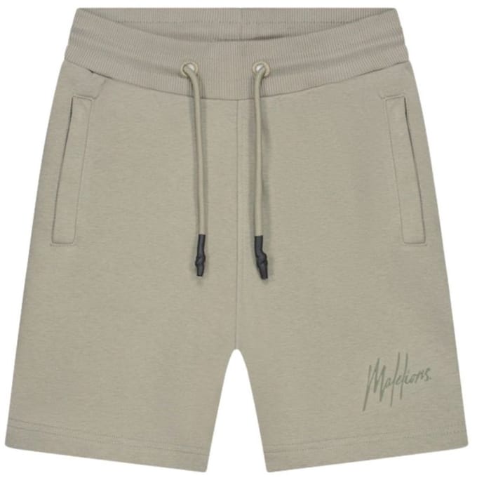 Malelions striped signature short in de kleur groen.