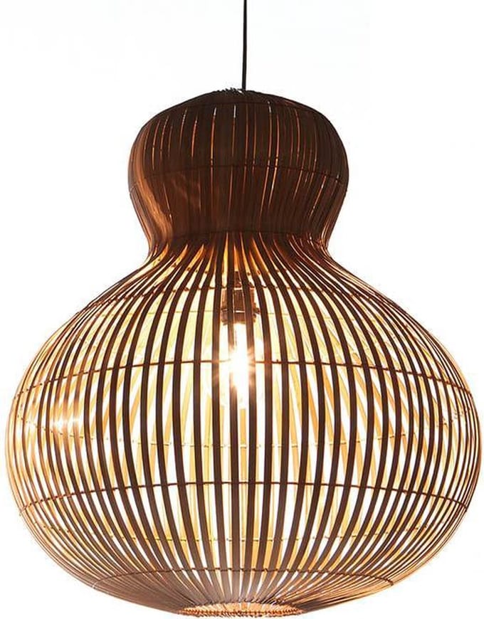 Design hanglamp Labu Naturel Bamboe woonkamer en slaapkamer Ø 60 cm