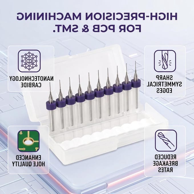 Dailygoods - 10-Delige Micro-Borenset voor PCB's van 0,1 mm tot 1,4 mm