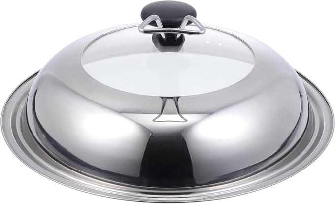 Pot Deksel - Pan Deksel - Koken - RVS Handvat - 30CM - Zilver