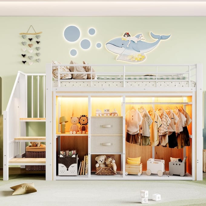 Luxe Kledingkast – Wit – Industrohome