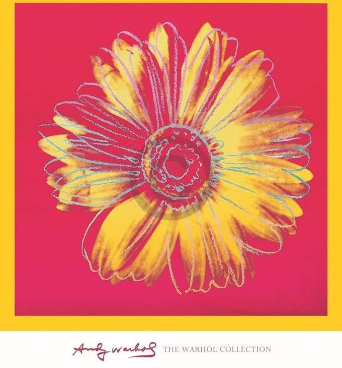 Kunstdruk Andy Warhol - Daisy 1982 90x90 cm