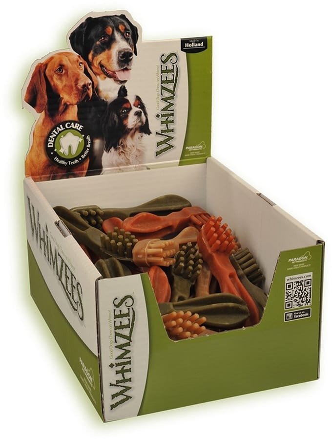 Whimzees Tandenborstel Star L - Kauwsnacks - Hond - 14,5cm - 30st (doos)