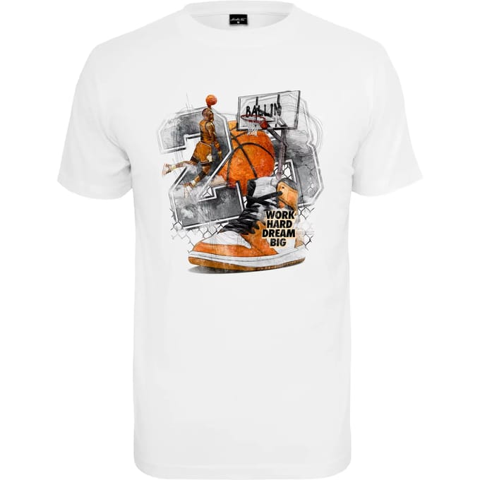 Mister Tee - Vintage Ballin Heren Tshirt - S - Wit