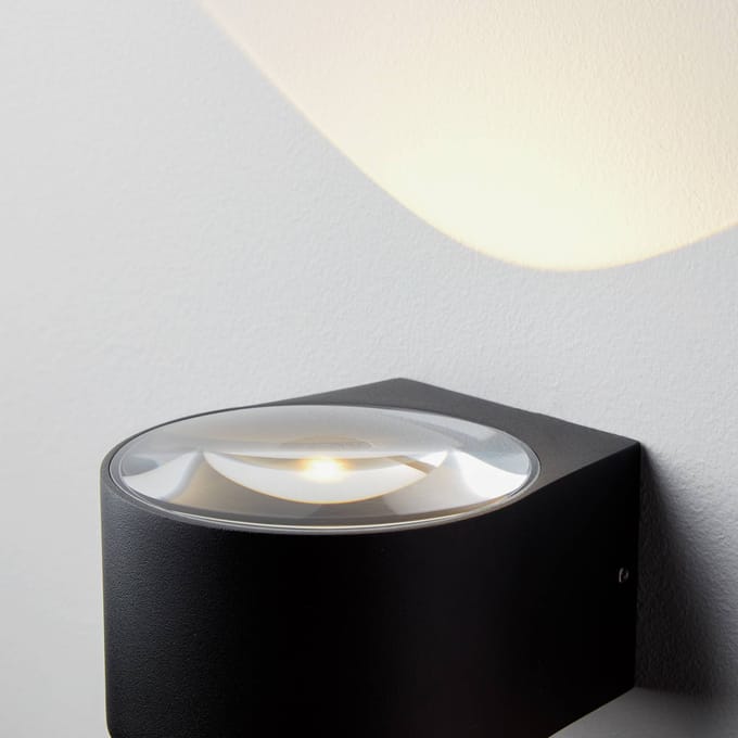 LOOM DESIGN Frey LED wandlamp IP65 2x6W zwart