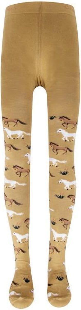 Kindermaillot Beige met Paarden - 122/128