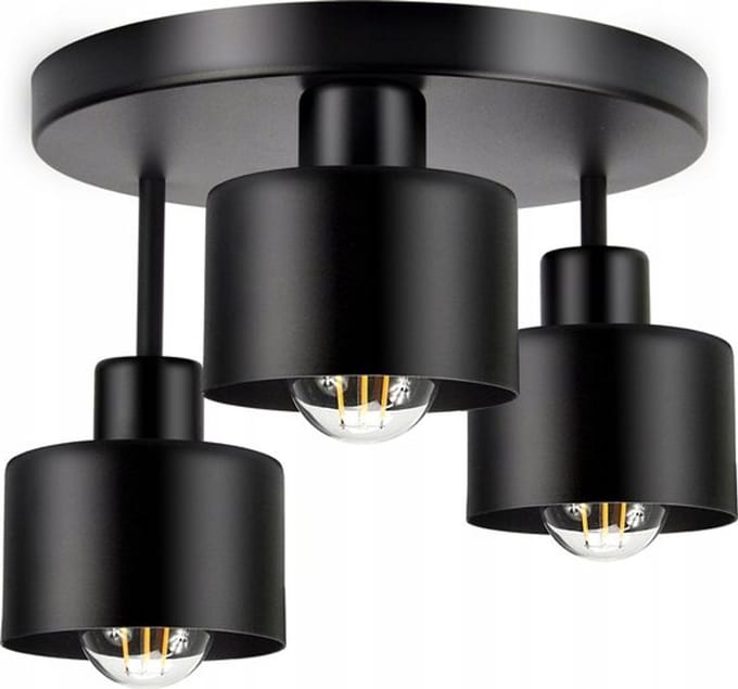 Plafondlamp Industrieel Zwart – E27 – Voor Slaapkamer & Kinderkamer