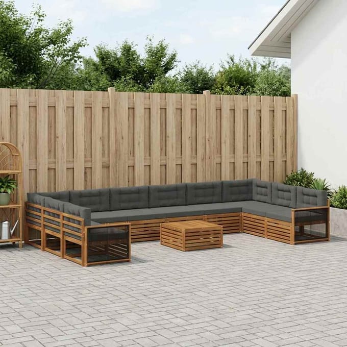vidaXL - Sofa-Sets - 11 - st - Massief - Acacia - Hout