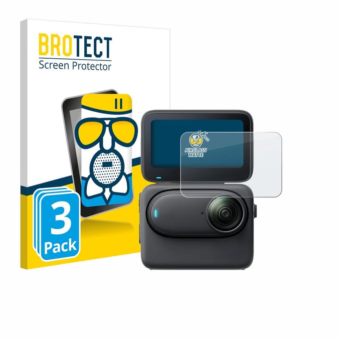BROTECT - Screenprotector voor Insta360 Go 3S - Folie Beschermfolie Beschermglas matte 3 Stuks