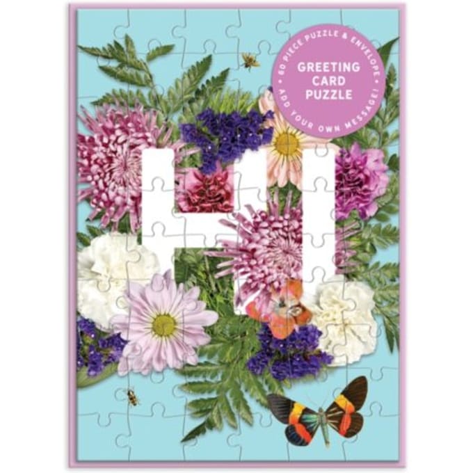 Say It With Flowers Hi Greeting Card Puzzle - Galison