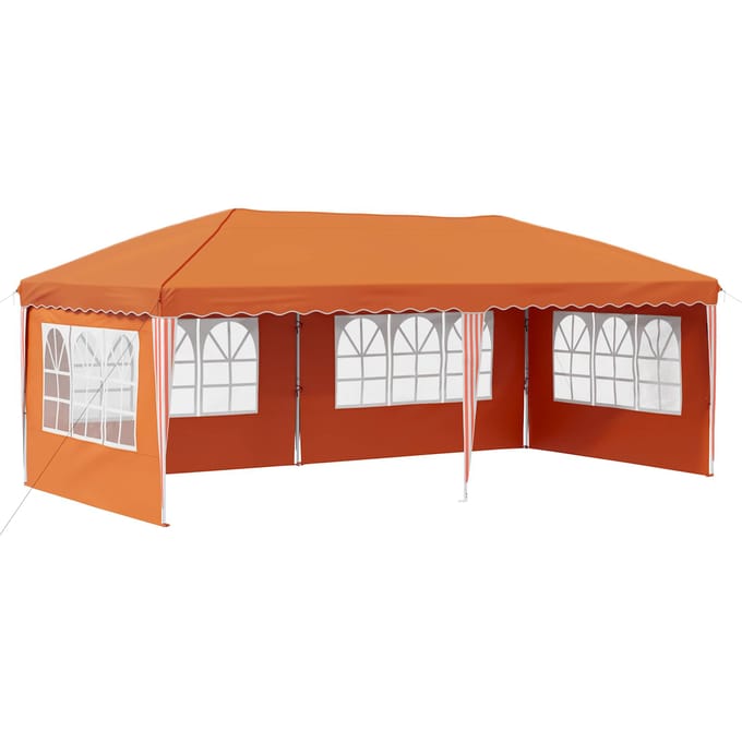 vidaXL - Pop-up - Feesttent - 574 - x - 289 - x - 245 - cm - Oranje
