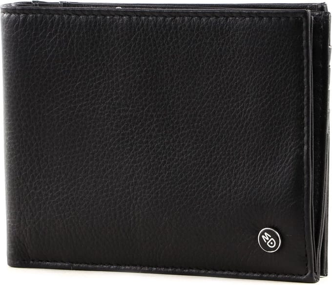 MANDARINA DUCK Leren Portemonnee Downtown Wallet Black Zwart