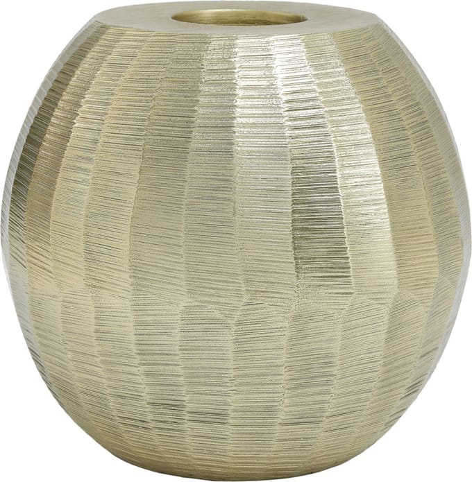 PTMD Kikie Gold aluminium candle holder sphere L
