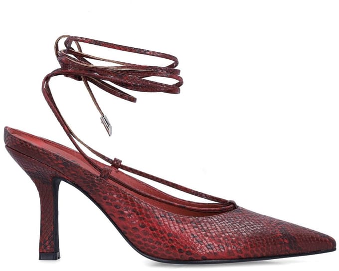 Sacha - Dames - Rode snake pumps - Maat 37