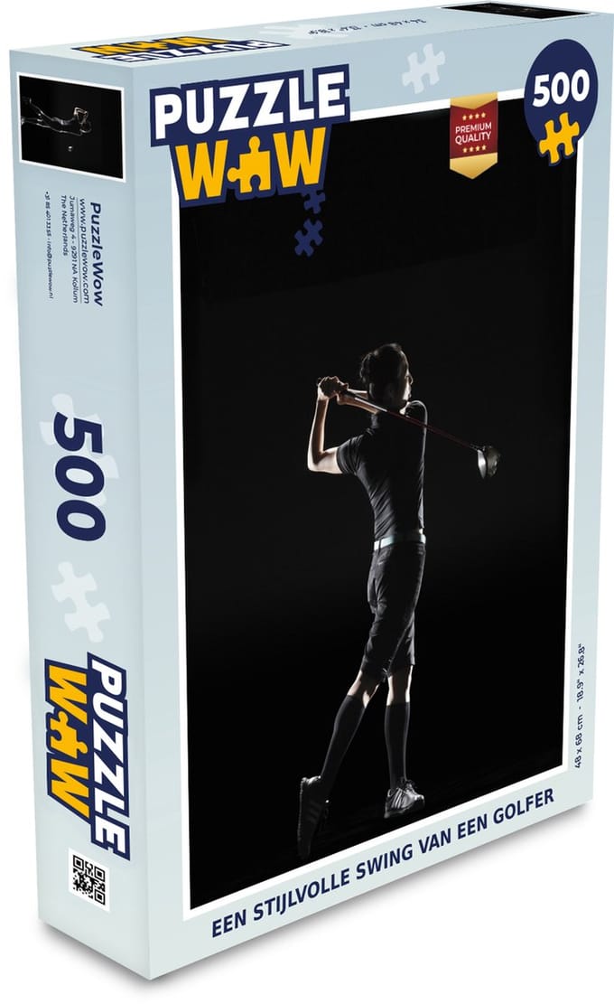 Puzzel Een stijlvolle swing van een golfer - Legpuzzel - Puzzel 500 stukjes