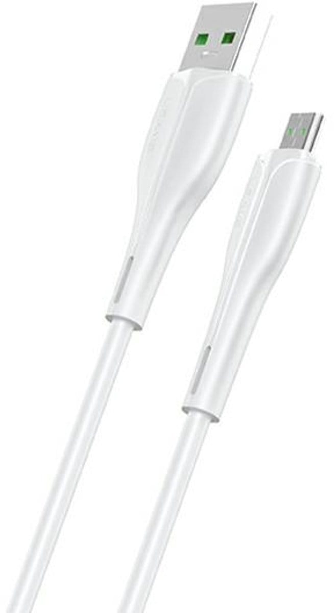 USAMS U38 - microUSB Kabel - 1m - Snelladen - Wit