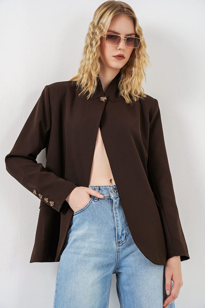 Oversized Sjaalkraag Blazer