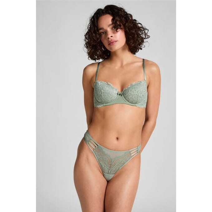 Hunkemöller Dames Lingerie String Briar - Groen - maat S