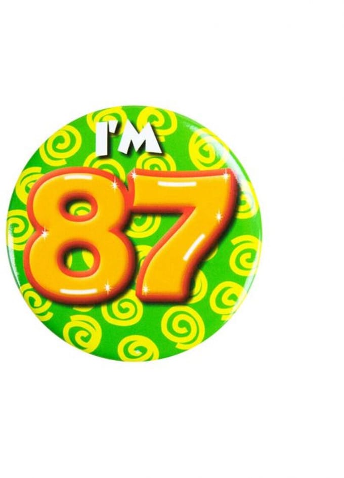 Paperdreams - Button - verkeersbord - Klein - 30 Jaar